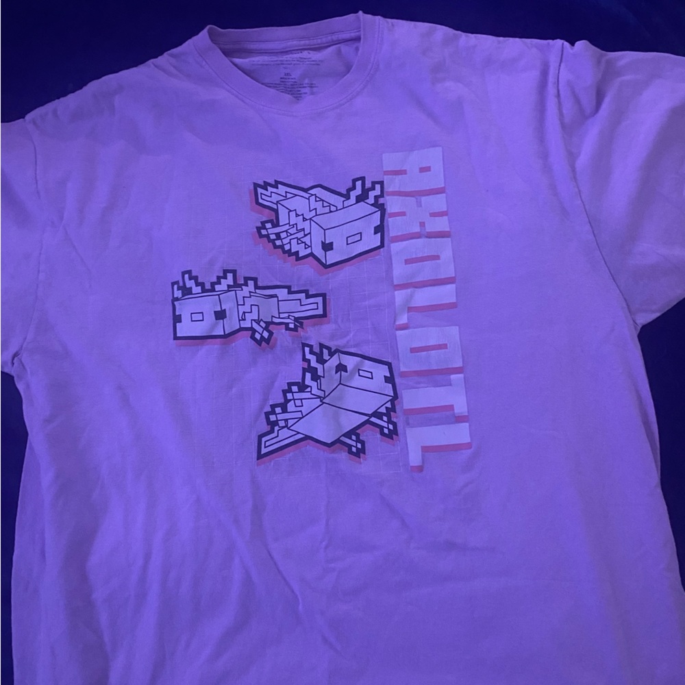 XXL Light Pink Axolotl Official Minecraft T-shirt